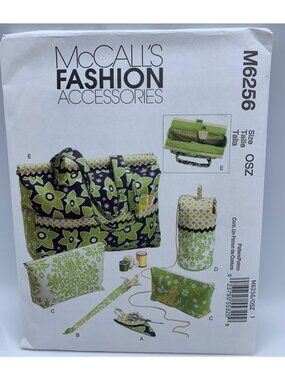 McCall's Access Tote Organizer Knitting Needle Holder Sewing Pattern M6256 Uncut